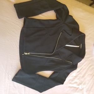 Express Black Knit Moto Jacket Size M